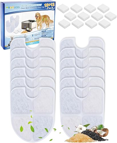 Vista 8 de FEELNEEDY - Paquete de 8 + 8 filtros de repuesto compatibles con FEELNEEDY dispensador de agua para perros de 3 galones / 12 litros FN-W13, filtros