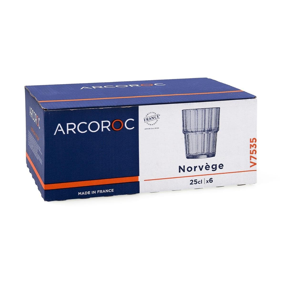 Arcoroc Norvege – Set Di 6 Bicchieri In Vetro Da 250 Ml: Perfetti Per Acqua, Succhi E Ogni Occasione, Lavabili In Lavastoviglie.