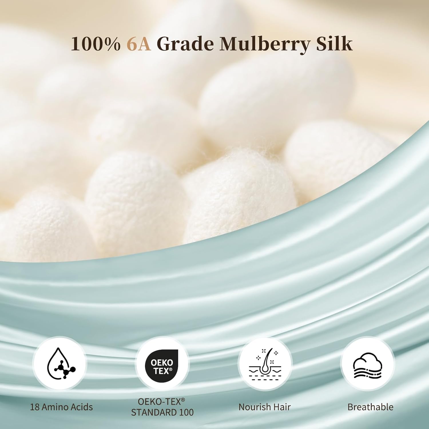 THXSILK Mulberry Silk Bonnet for Women Hair Bonnet with Elastic Band Soft Sleep Caps for Women - Image 2