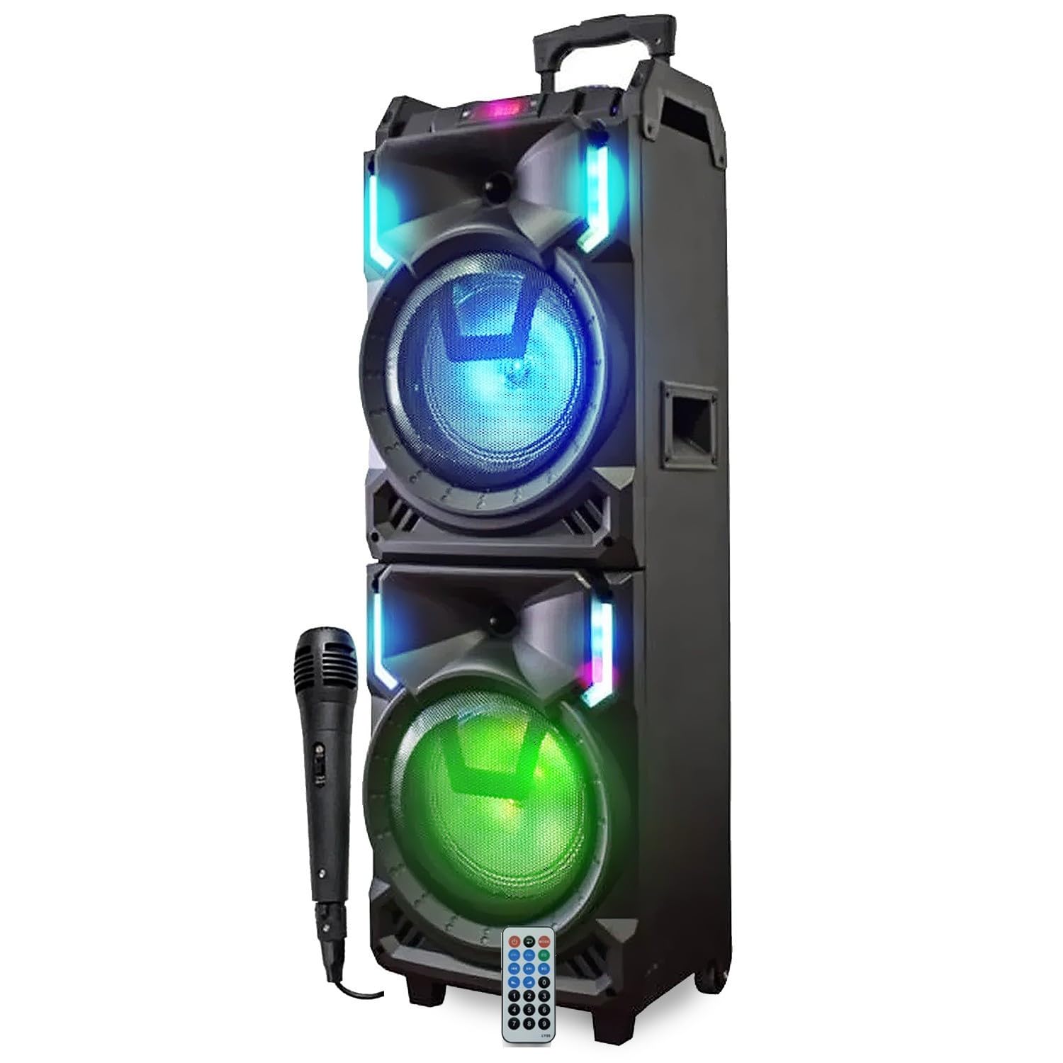 MEGA Enceinte Nomade 800W Inovalley MS01XXL N avec USB Bluetooth, Effets LED, Microphone SONO KARAOKE DJ, avec Trolley