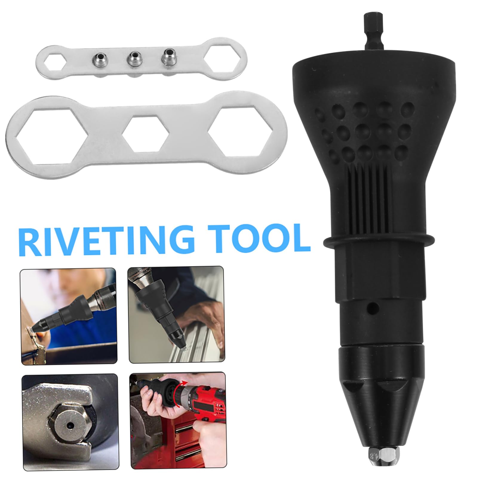 Anneome 1set Adattatori Per Rivettatrice Elettrica Accessori Per Trapano Per e Modifiche Meccaniche Utensili Compatti e