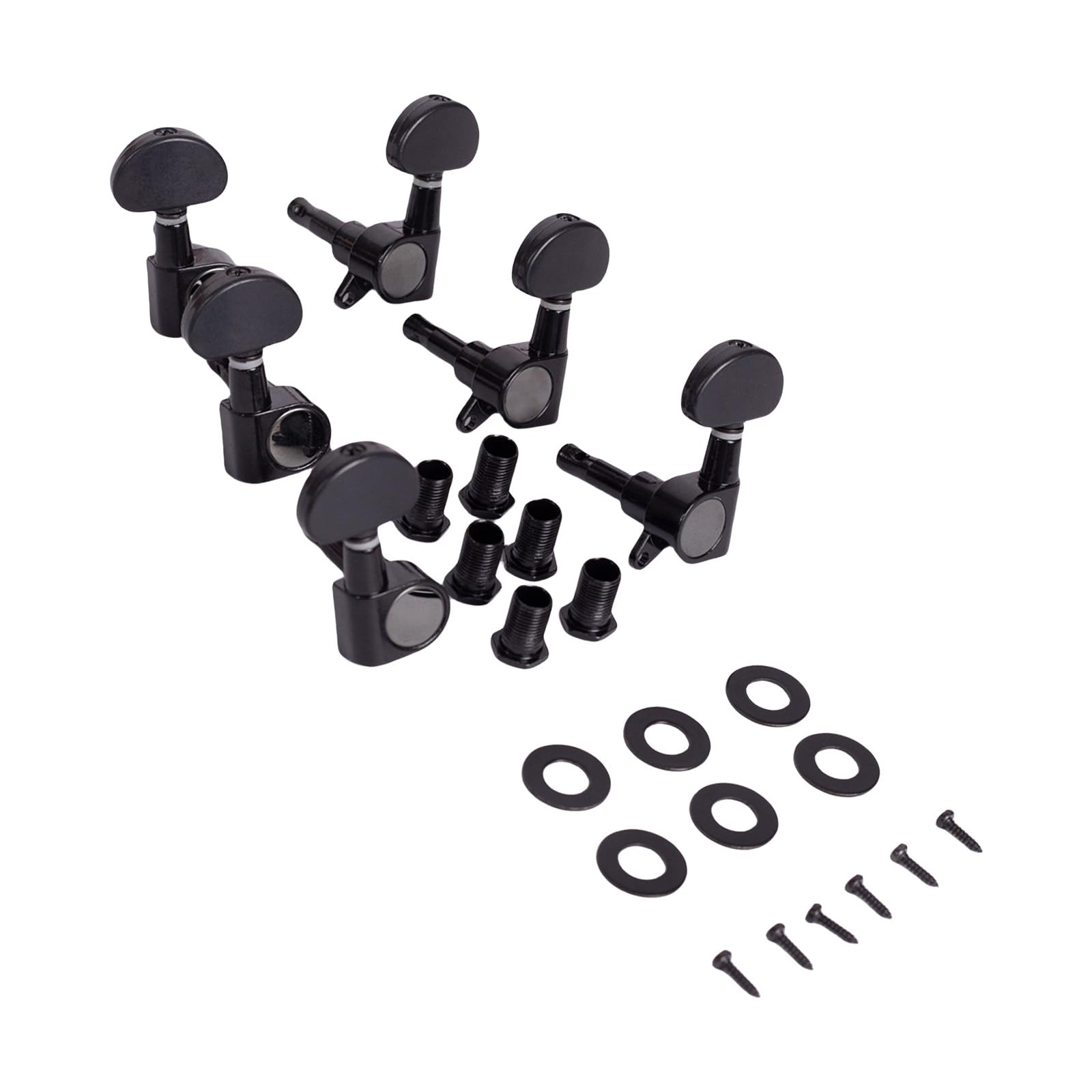 CAZSTYK 6Pcs 3L3R Guitar Machine Head Knobs Tunings Metal Guitar String Tunings Peg for Acoustic or Electric Metal String Pegs