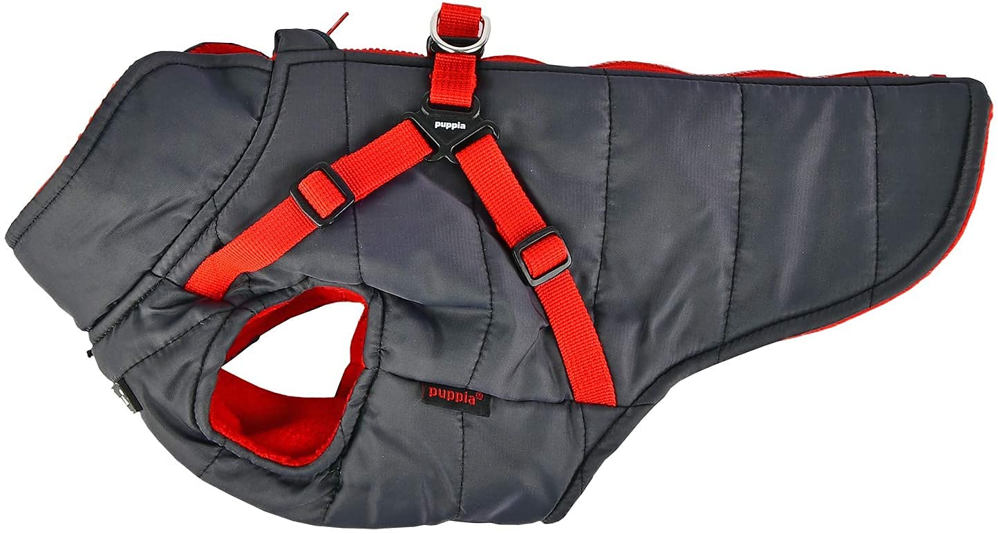 Puppia Winter ultralichte hondenjas, waterdichte warmte voor koud weer, ritssluiting voor kleine en middelgrote honden, grijs, medium Puppia Winter ultralichte hondenjas, waterdichte warmte voor koud weer, ritssluiting voor kleine en middelgrote honden, grijs, medium