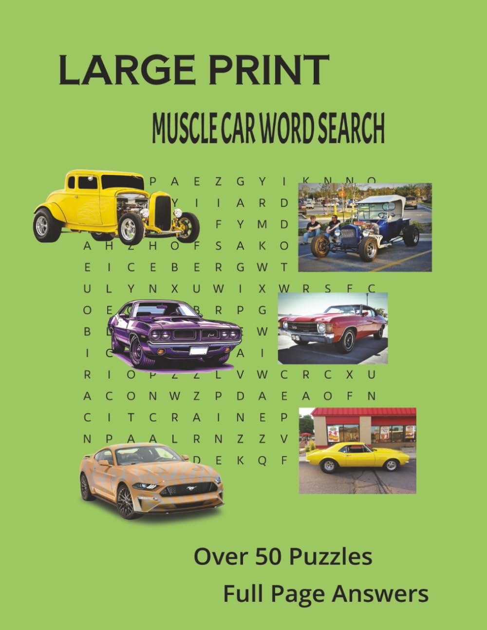 American Muscle Car Word Search: Large Print Word Search Puzzles Featuring Classic Cars, V8 Engines, Drag Racing & Hot Rods for Adults and Seniors