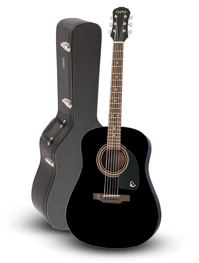 EpiphoneDr-100レフティ Epiphone DR-100 Acoustic Guitar, Ebony : Amazon.ca: Musical