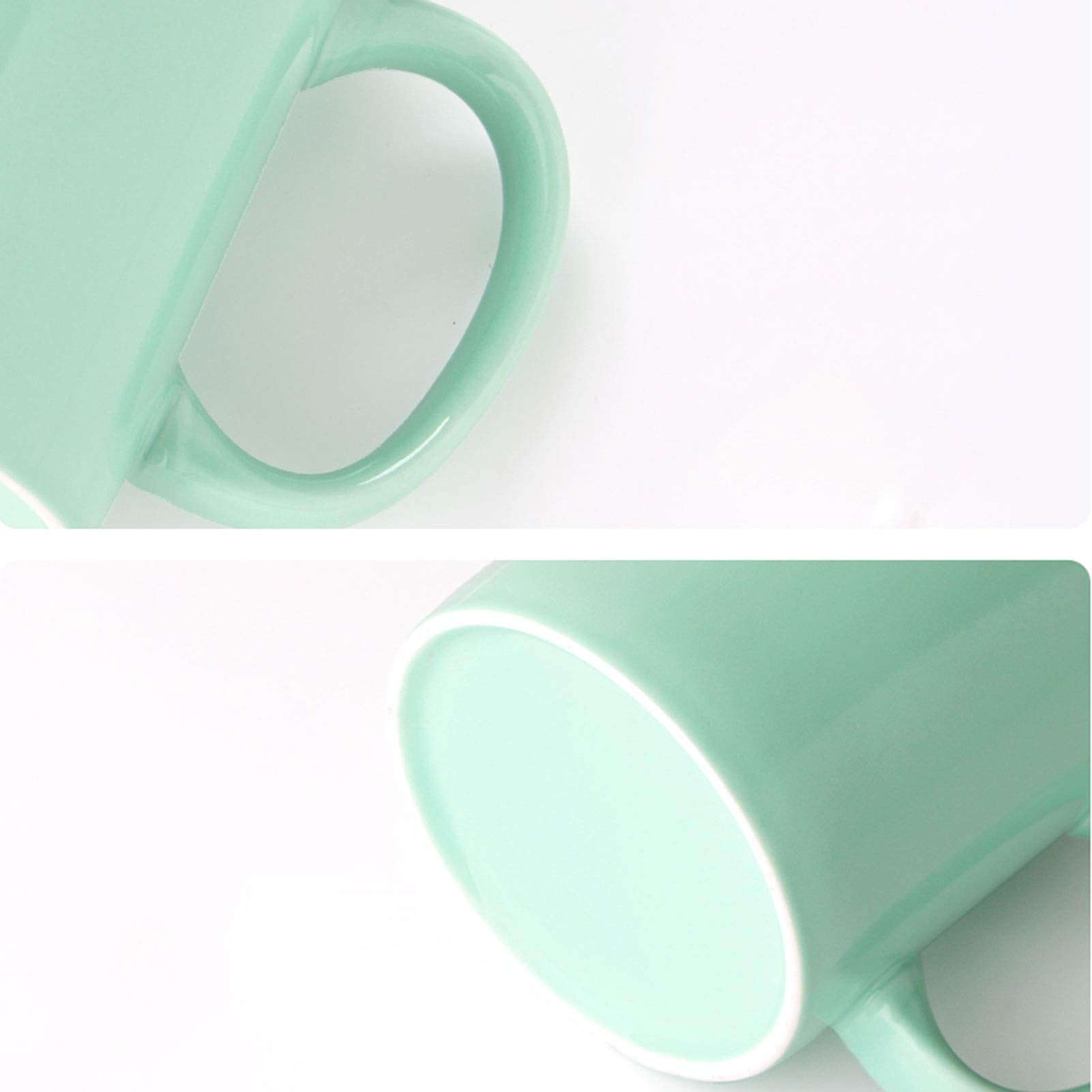 Generic Tazas de Café de Cerámica Tazas de Café de Cerámica de Color Juego de Tazas de Café de Ocio Familiar en la Sala de Estar (6)/Naranja/330 Ml