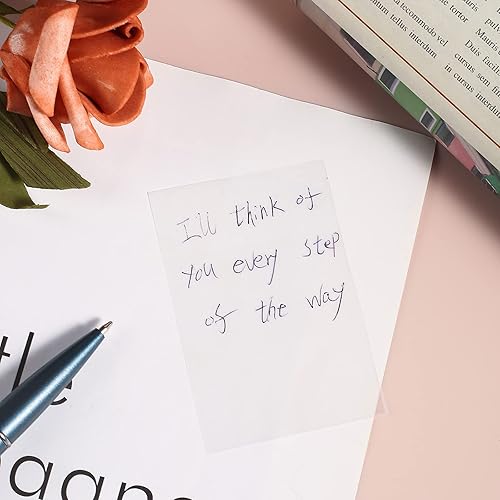 Miniatura 7 de Notas adhesivas transparentes, notas adhesivas transparentes de 3 x 2 pulgadas, nota adhesiva de la Biblia blanca impermeable, calcomanías