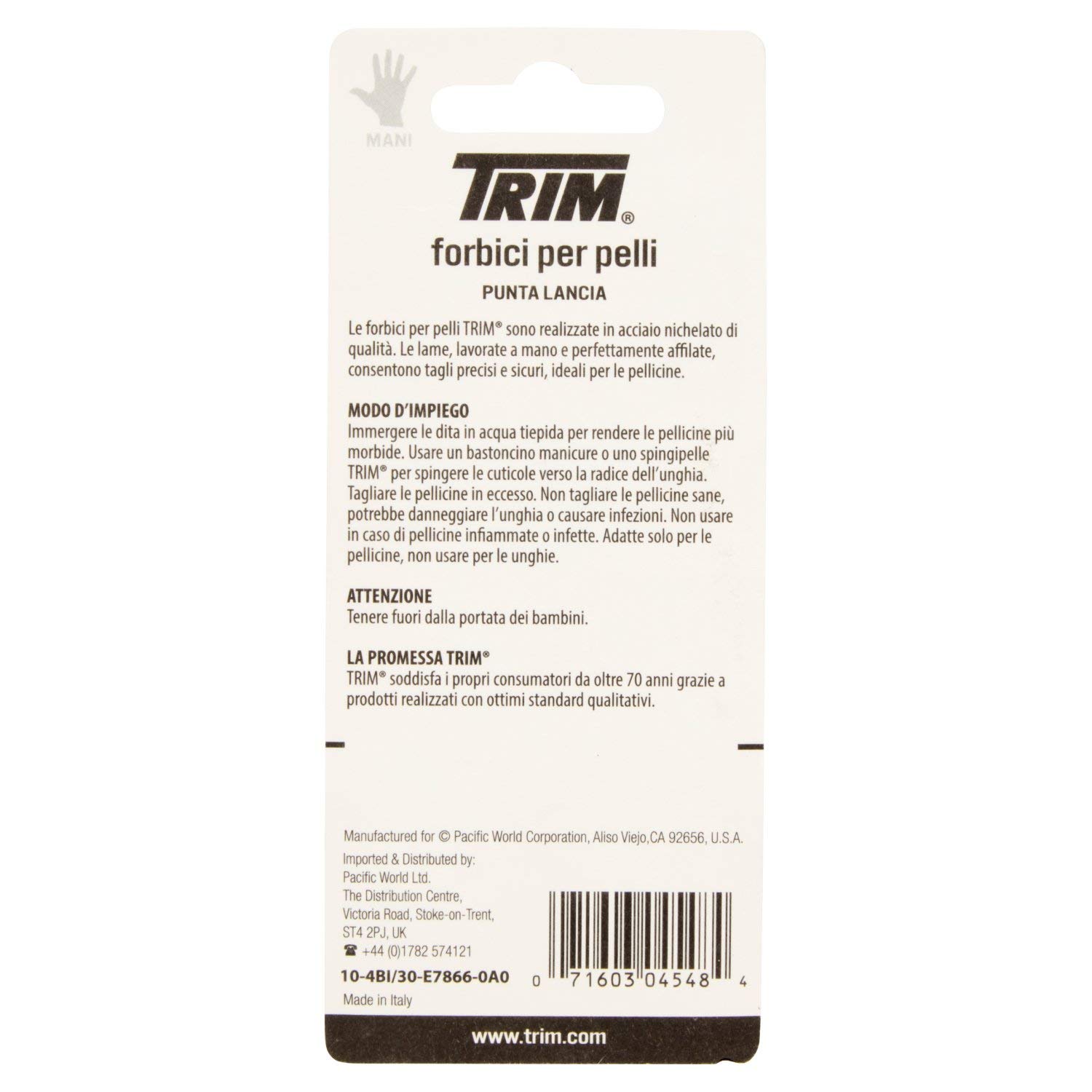 Trim Lederschere 72040 Mit Lanzenspitze – Aus Vernickeltem Stahl, 220 G, Für Präzise Schnitte