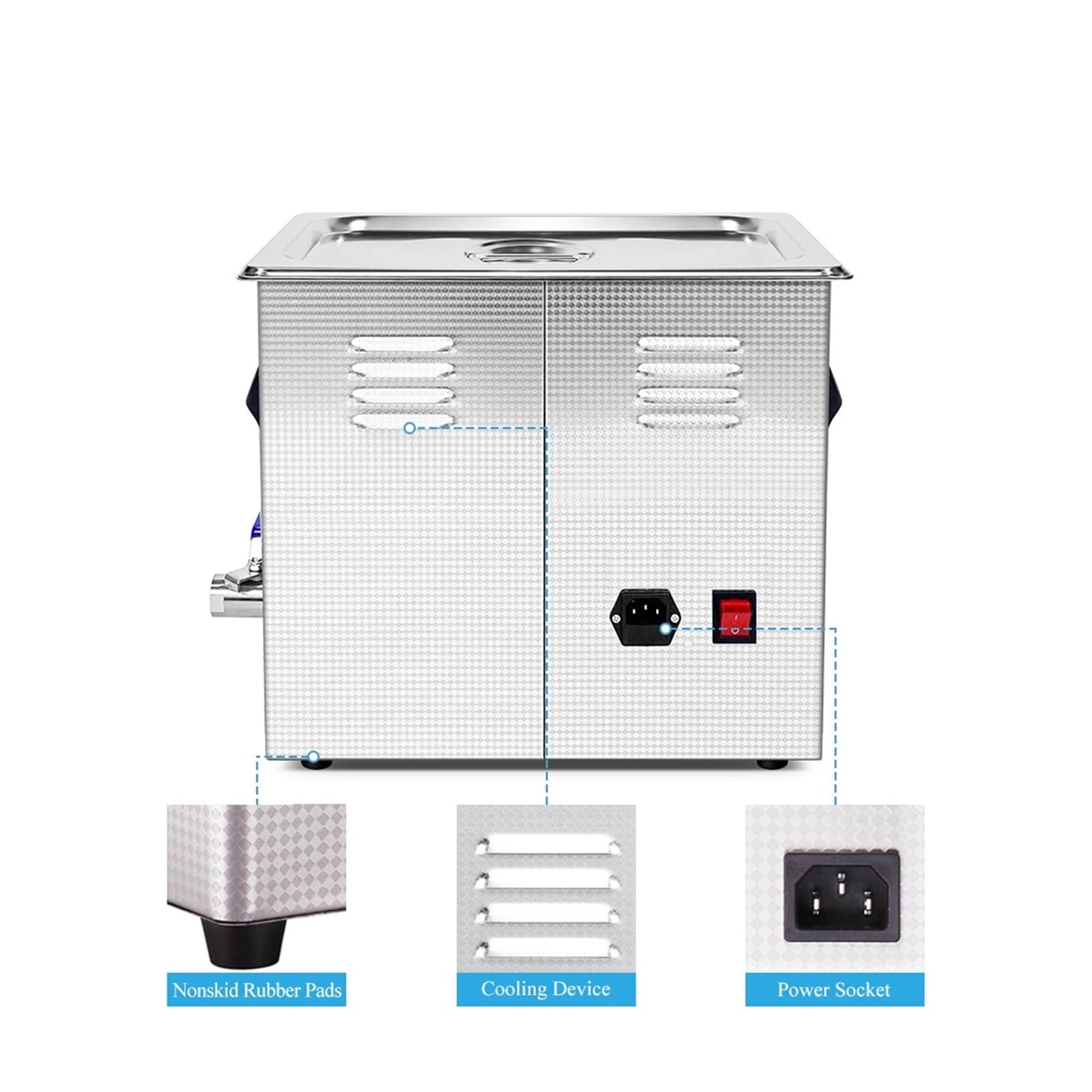 15L Power Set Degassing Ultrasonic Cleaner Laboratory Glassware Denture Metal Instrument Auto Parts Ultrason Washer Machine(110)