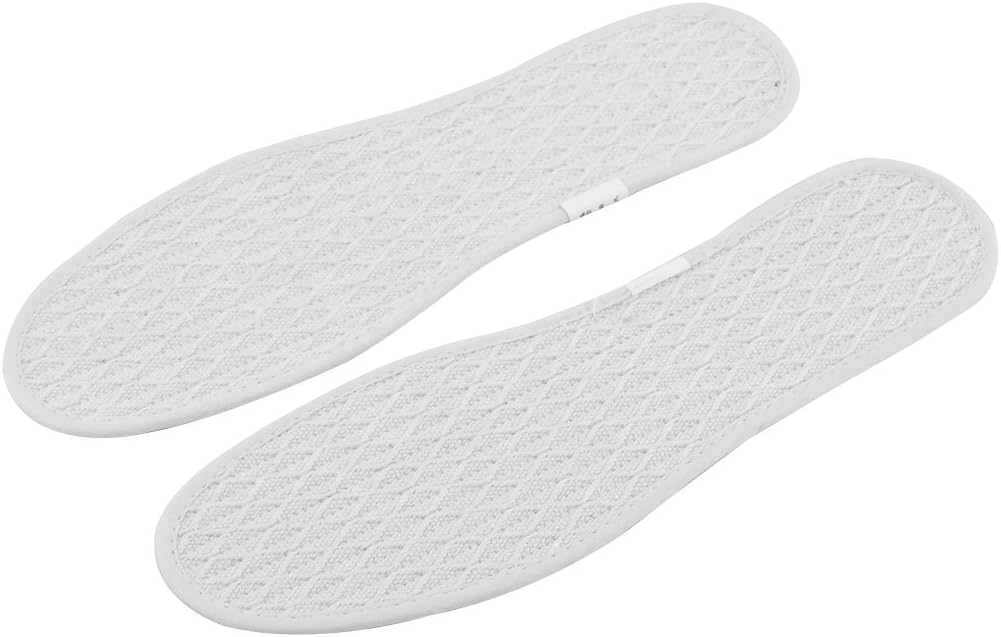 GenericGeneric Flax Surface Nonslip Full Length Shoes Insoles Pad EU Size 42 White Pair for Men