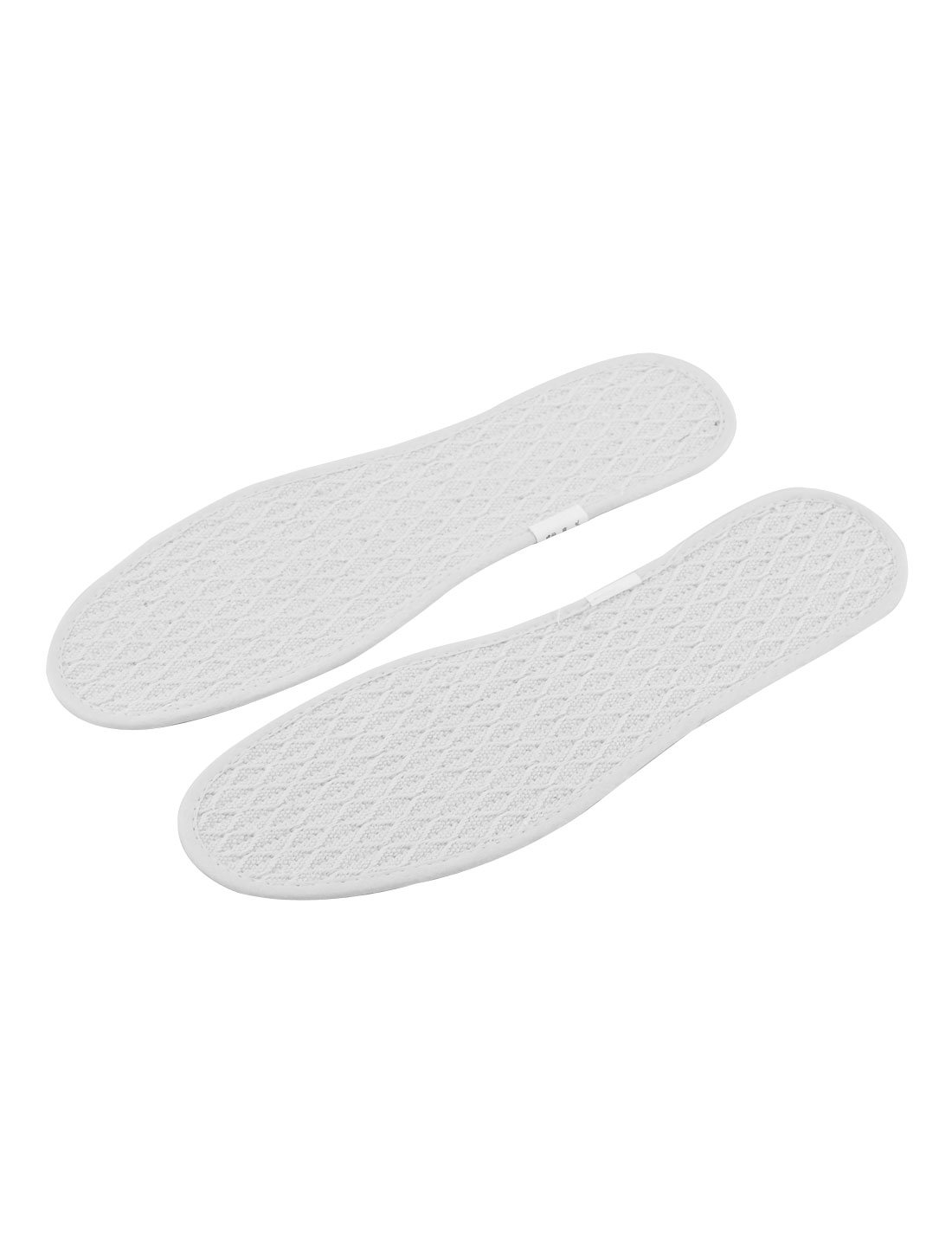 GenericGeneric Flax Surface Nonslip Full Length Shoes Insoles Pad EU Size 42 White Pair for Men