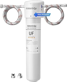 Waterdrop 15UAW-UF 0.01 μm Ultra Filtration Under Sink Water Filter System, 2 Years, Reduces Lead, Chlorine, Bad Taste & Odor, Direct Connect to Kitchen Faucet, USA Tech