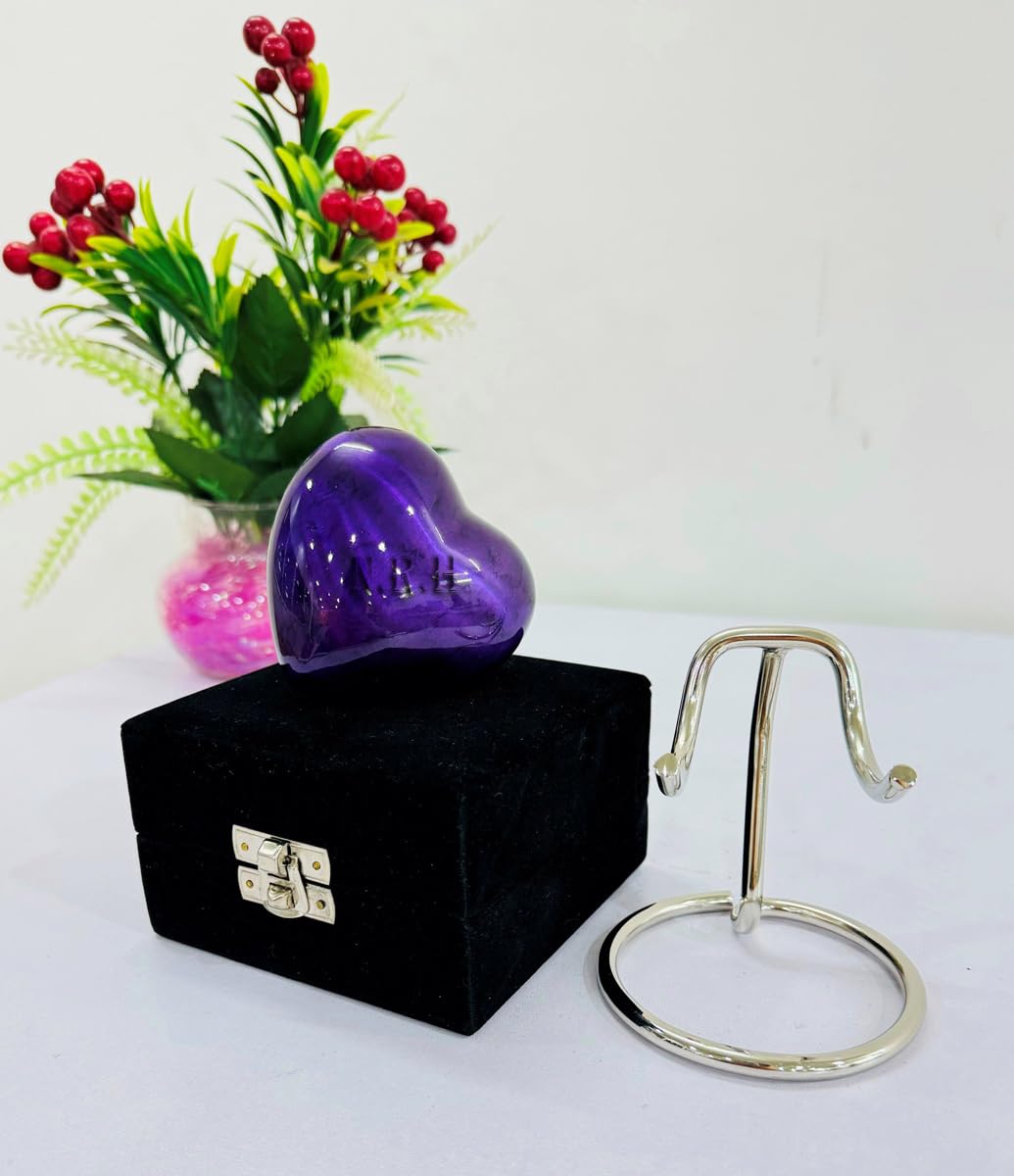 Nautical Replica Hub Small Keepsake Heart Cremation Urn For Human & Pet Ashes With New Improved Lid Mini Heart Memorial Urn With Box & Stand - Image 3