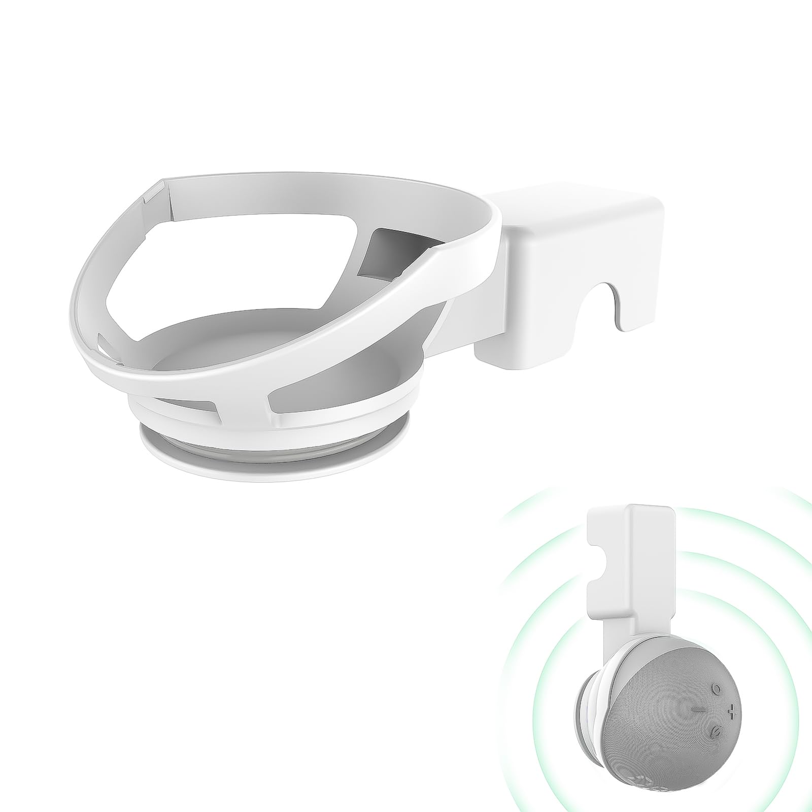 Sqxaldm Soporte de pared compatible con Echo Dot 4/Echo dot 5/Echo Pop, soporte sin pérdida de ruido, gestión de cables integrada, soporte de pared estable que ahorra espacio para dormitorio y cocina