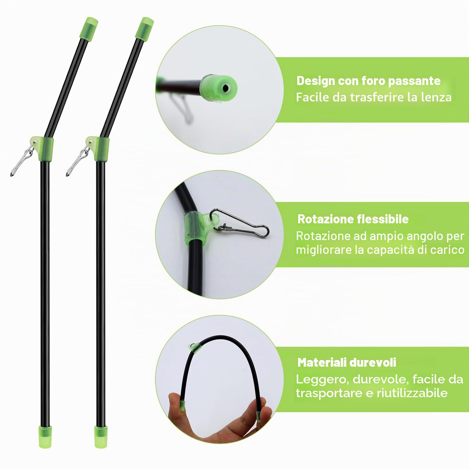 CONNECTION 30 Pezzi Anti-Groviglio Bracci Balance Connector Attrezzatura da Pesca Anti da Pesca Bracci Accessori per Connettori da Pesca per Pesca All'Aperto (Nero)