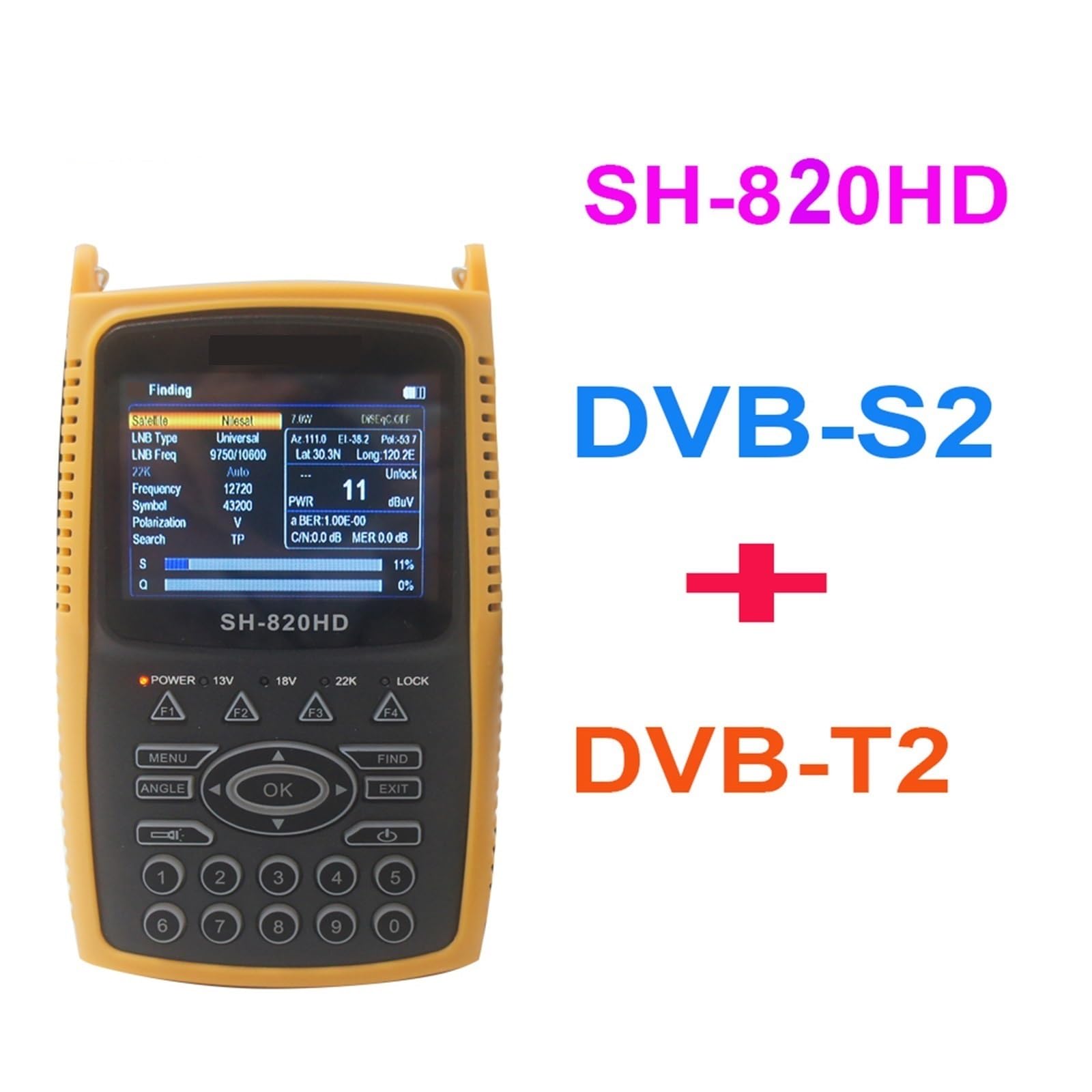 DVB-S2 DVB-T/T2 CCTV Combo Numérique Satellite Compteur H.265 AHD (Size : Without CCTV)