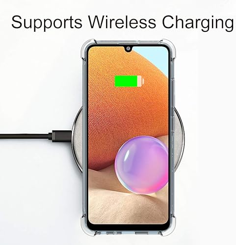 Miniatura 4 de Osophter Funda para Galaxy A32 4G con 2 protectores de pantalla transparente y esquinas reforzadas, TPU absorción de golpes, flexible para Samsung