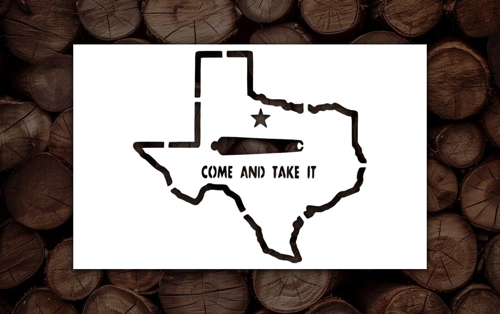 Texas Stencil State of Texas Come Take It Stencil Custom