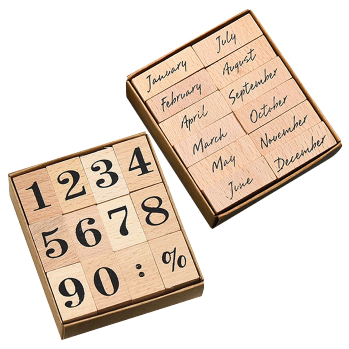 SHINEOFI 4 Sätze Kleine Monatsstempel Weihnachtsstempel Weihnachtsbriefmarken Geschenkkartendekoration Journaling Für Immer Mehrzweckstempel Briefmarken Selber Machen Hölzern Stück * 4