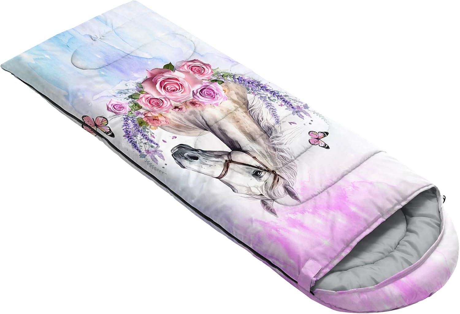 HOSIMA Dear Hunting Pattern Cold Weather Sleeping Bags for Kids Adults,Black Light Weight Waterproof Sleeping Bags for Outdoors Hiking.