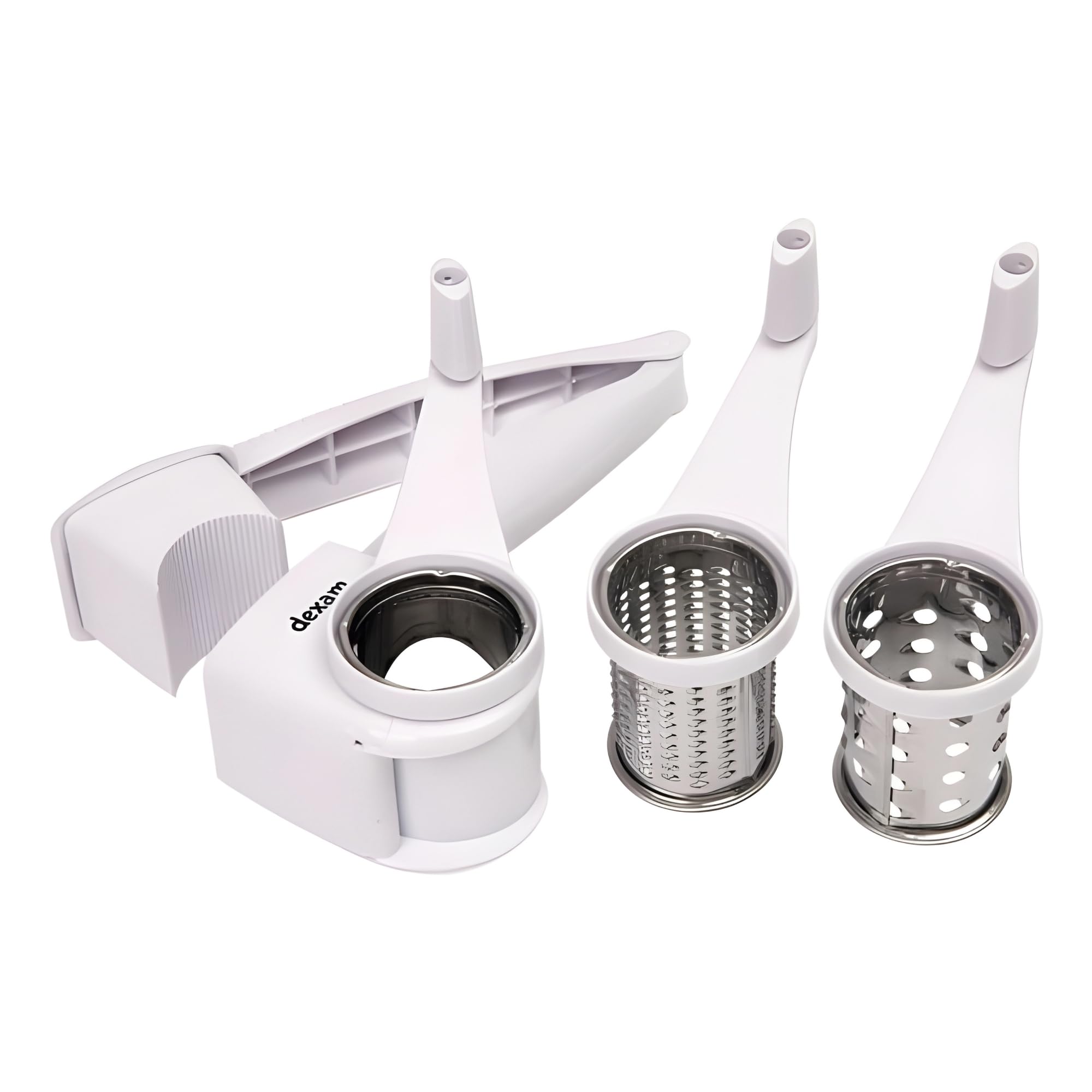 Dexam Cheese Grater Rotary – Stainless Steel Rotary Grater with Handle, Multi-Purpose, Easy to Clean, Dishwasher Safe