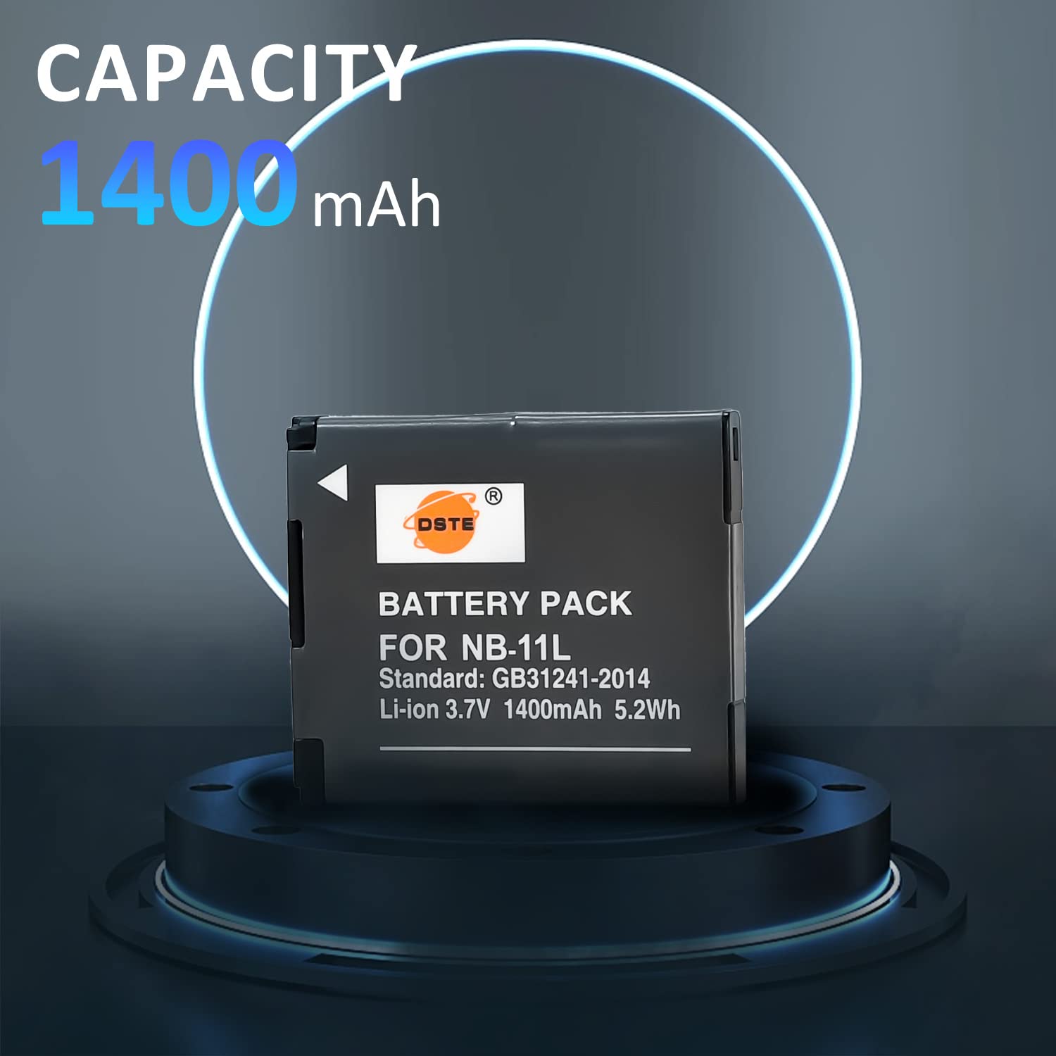 DSTE 2PCS NB-11L NB-11LH Batteria e Caricabatterie Compatibile con Canon PowerShot A2300 A2400 A2500 A2600 A3400 A3500 A4000