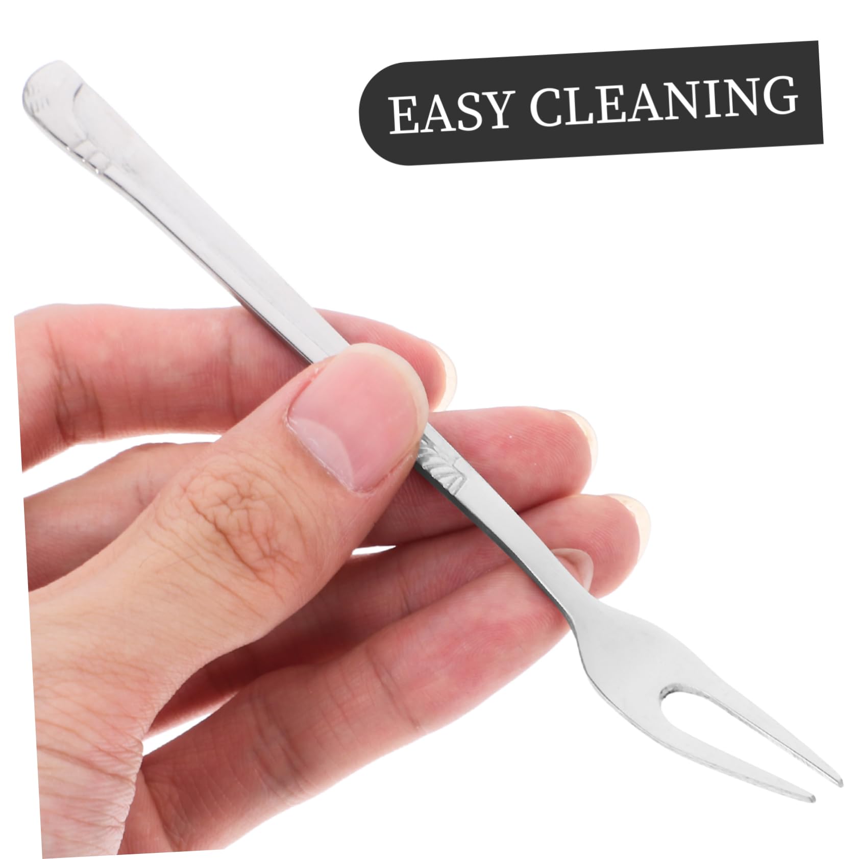 CIYODO 6pcs Stainless Steel Fruit Fork Olive Fork Food Fork Appetizer Crab Dinner Fork Food Picks Cocktail Crab Essential Serving Fork Forks Dessert Fork 304 Stainless Steel Silver