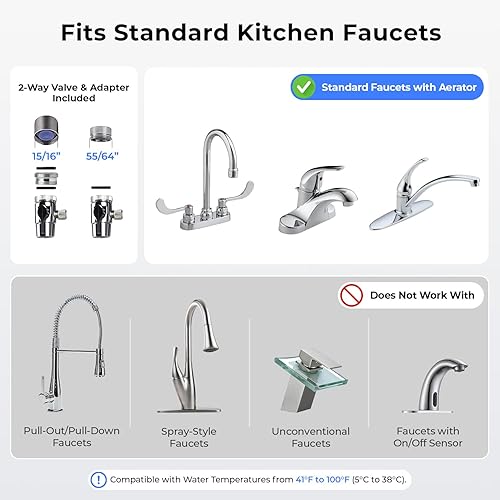 Miniatura 3 de iSpring CKC1 - Sistema de filtración de agua potable para encimera con filtro de carbono de 25 x 10 pulgadas color blanco
