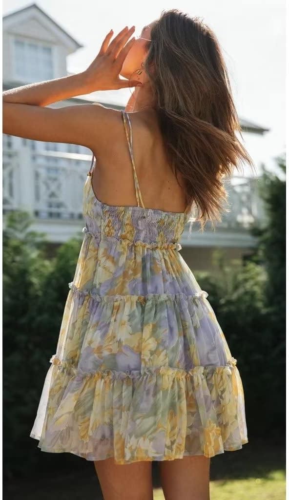 Floral Dress for Women Cute Summer Dresses for Women 2026 Flower Dresses Mini Dress - Image 2
