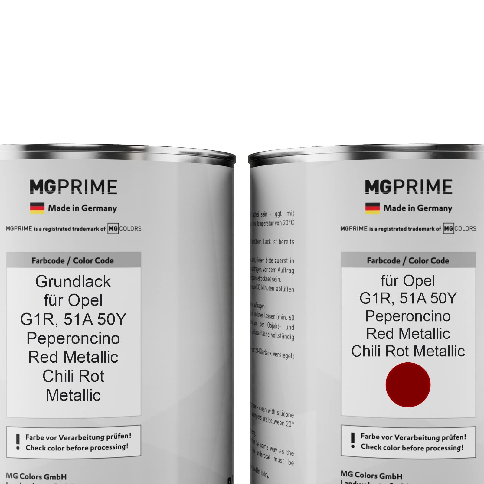 MG PRIME Lakier w puszkach do Opel G1R / 51A 50Y Peperoncino Red Me. 2,0L