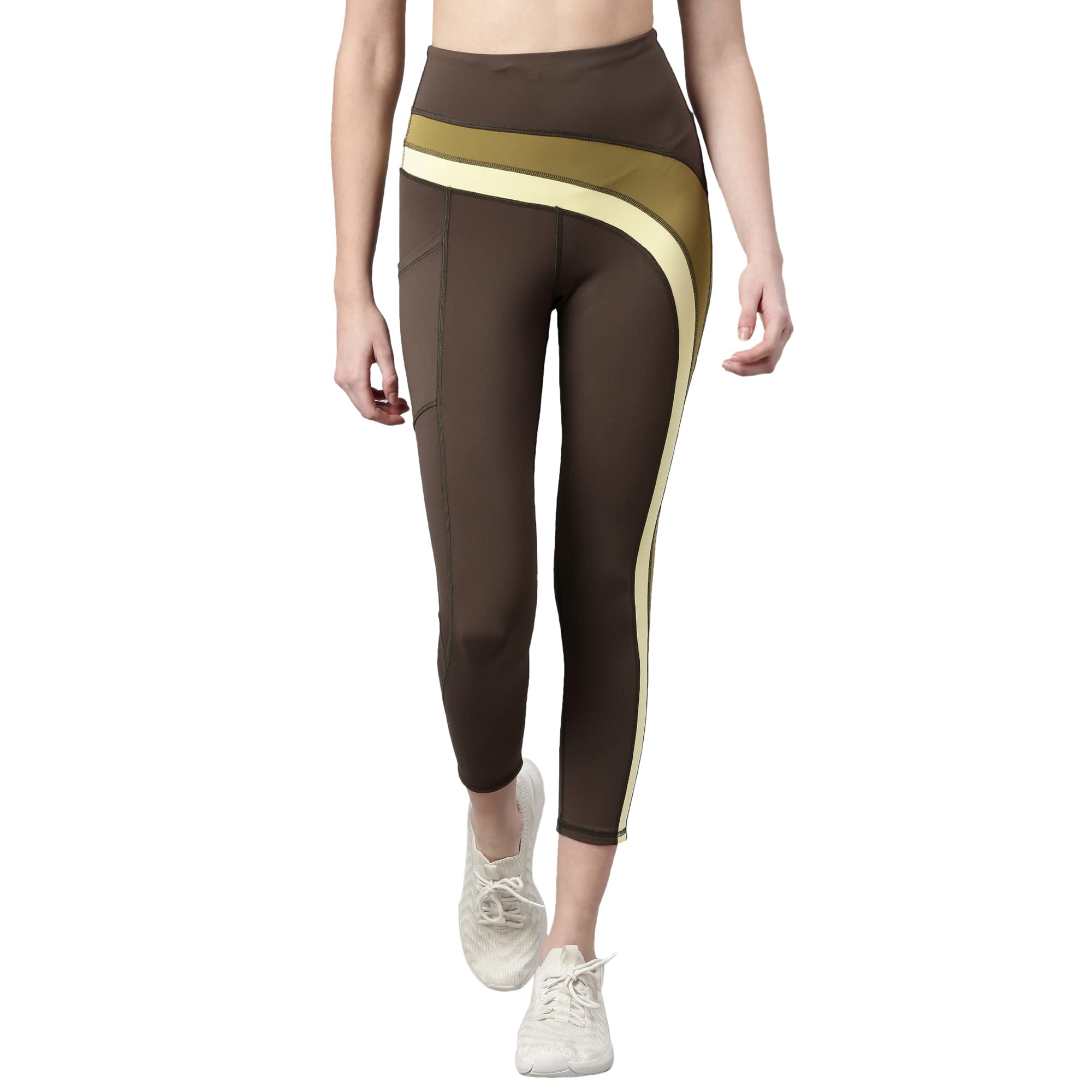 Enamor Athleisure-Dry Fit legginsy solo z wysokim stanem, antybakteryjne i odprowadzające pot, odzież sportowa, legginsy solo dla kobiet-A602