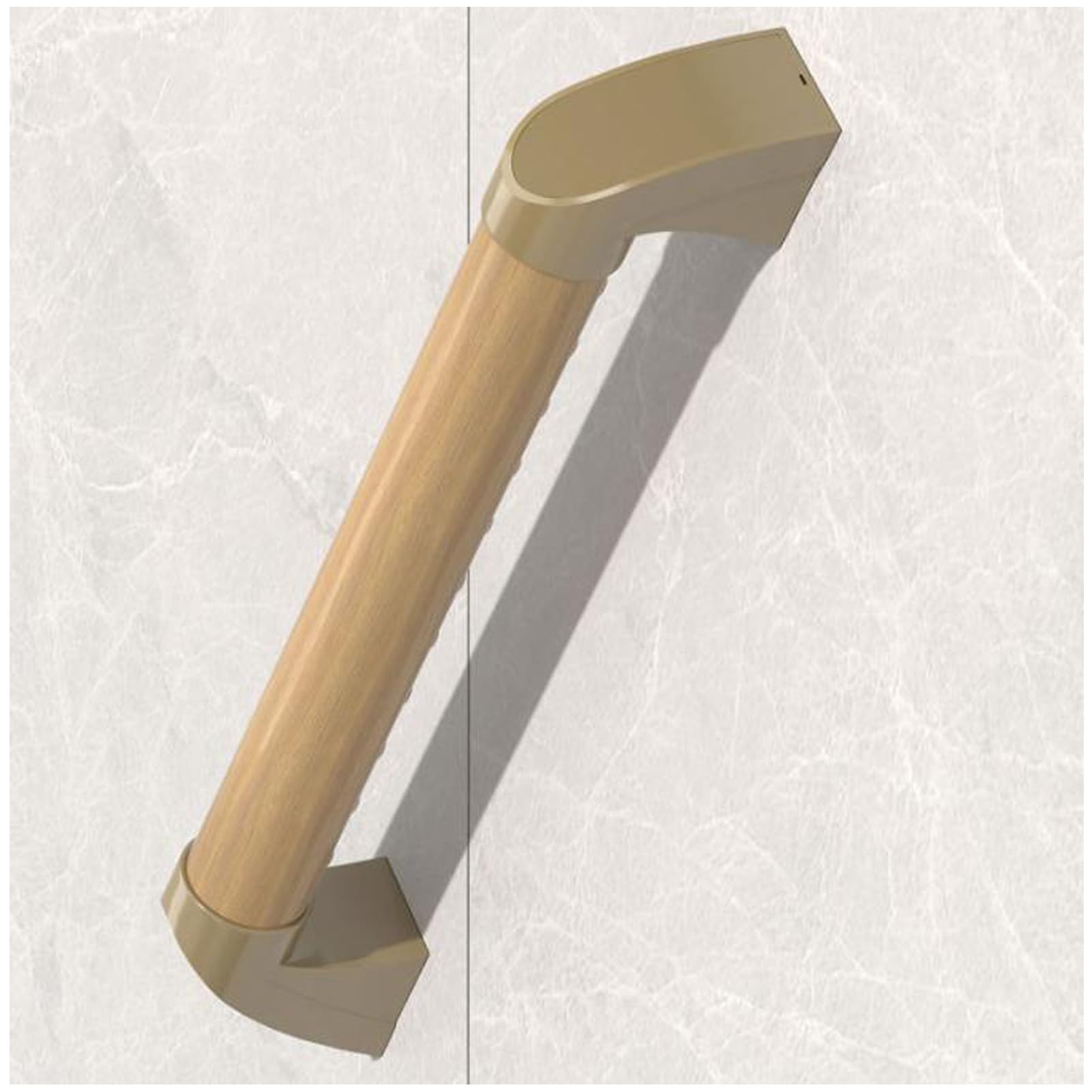 Asidero baño minusvalidos, Asa para Ducha Pared Antideslizante Agarraderas Baño 34cm/44cm/54cm Barra de Agarre Madera, Asidero de Ducha, Asa para Ancianos, Discapacitados(Size:44CM)