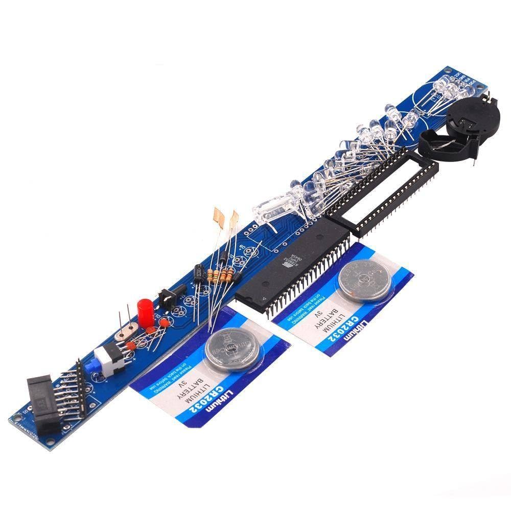 16LED Rocking Stick Electronic Kit Transparent Shell MCU POV Production DIY Training Parts Flashing Bar?no Battery?