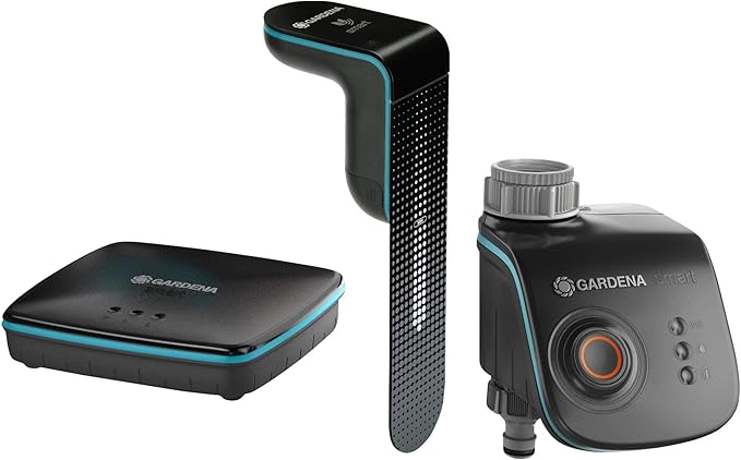 Gardena Smart Control Sensor Kit: Smart Watering System for over 6 Zones, with Water Control Smart/Smart Sensor/Smart Gateway, App Control (19202-20)