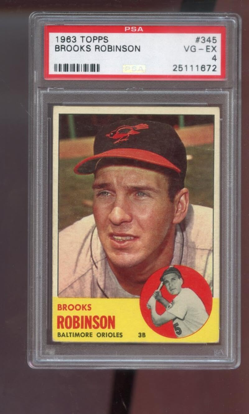 1963 Topps #345 Brooks Robinson PSA 4 Graded Baseball Card MLB Baltimore Orioles