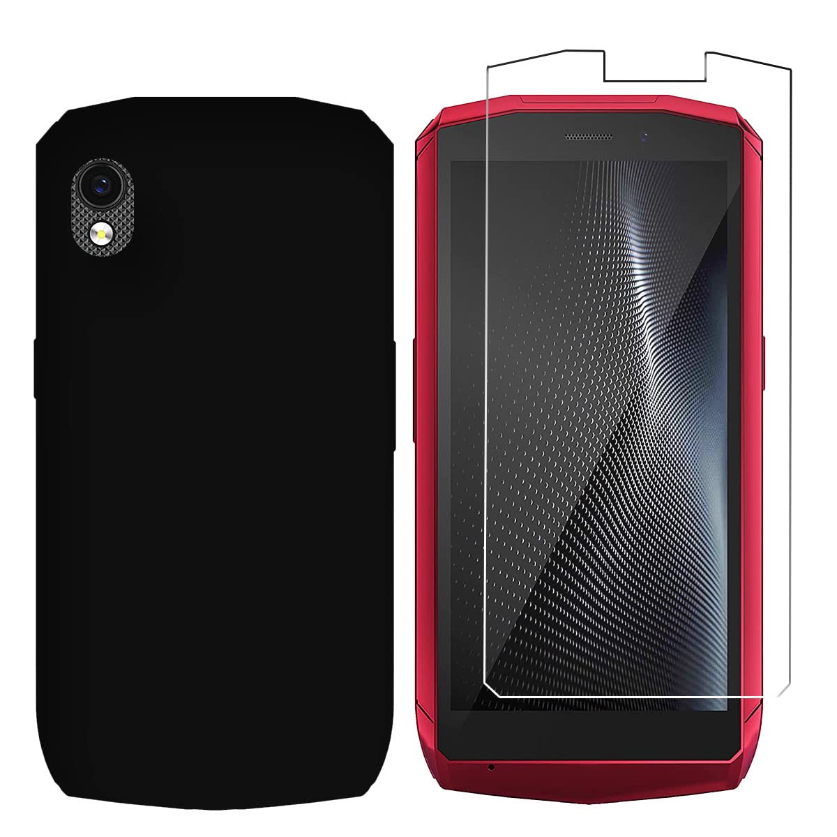 Cover Per Nokia G42 + 5 Pellicole In Vetro Temperato: Custodia Morbida TPU Antiurto (Nero)
