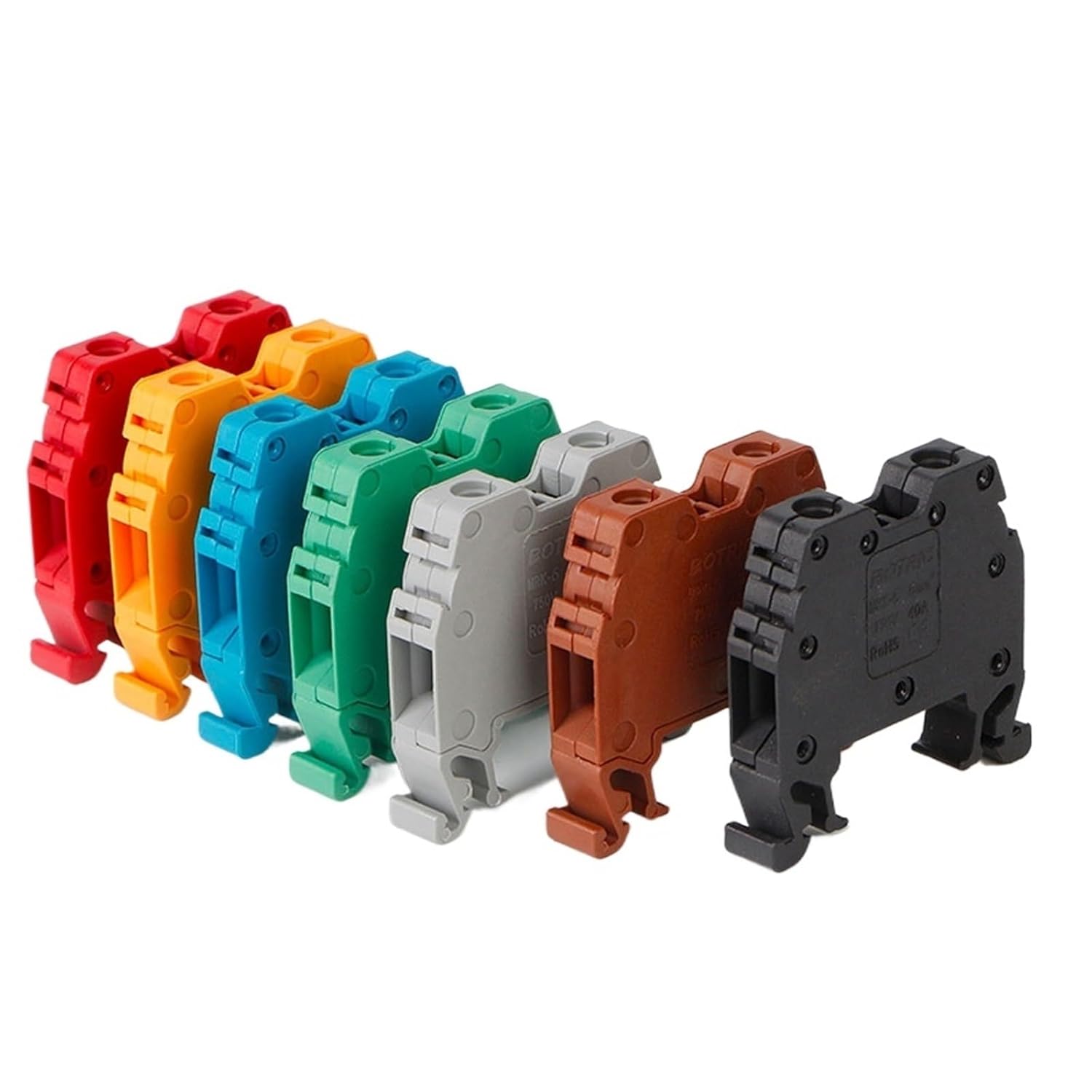 20Pcs MRK6 Screw Connection 6mm² Wire Electrical Din Rail Terminal Block onka 6(Others)