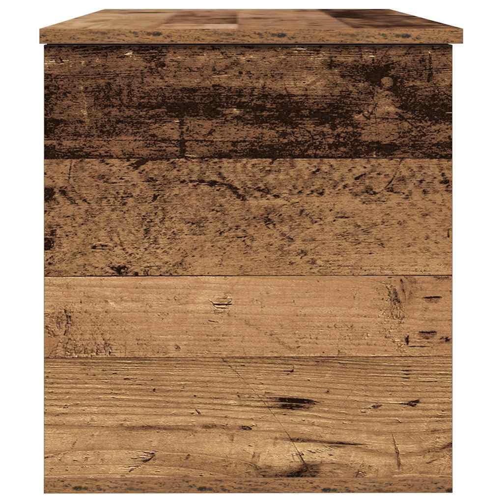 Pudełko do przechowywania starego drewna, 100 x 42 x 46 cm, materiał drewnopochodny z miejscem do przechowywania do salonu, sypialni, biura domowego, stabilna drewniana skrzynia, wszechstronny