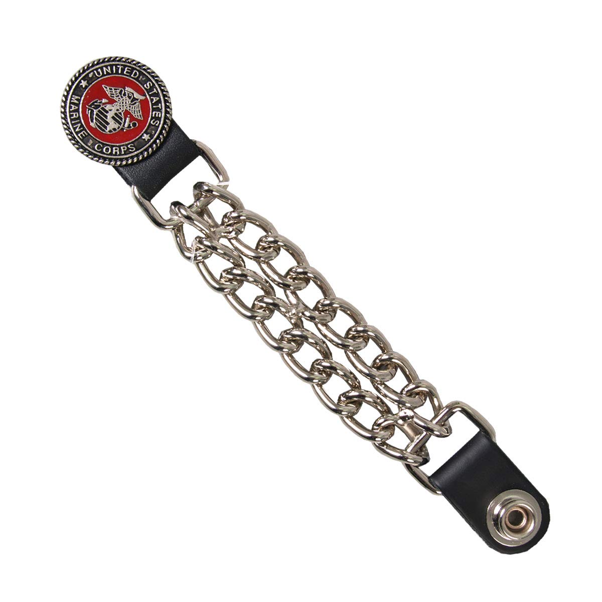 Hot Leathers Unisex-Adult US Military Vet Eagle Vest Extender (Silver, 4