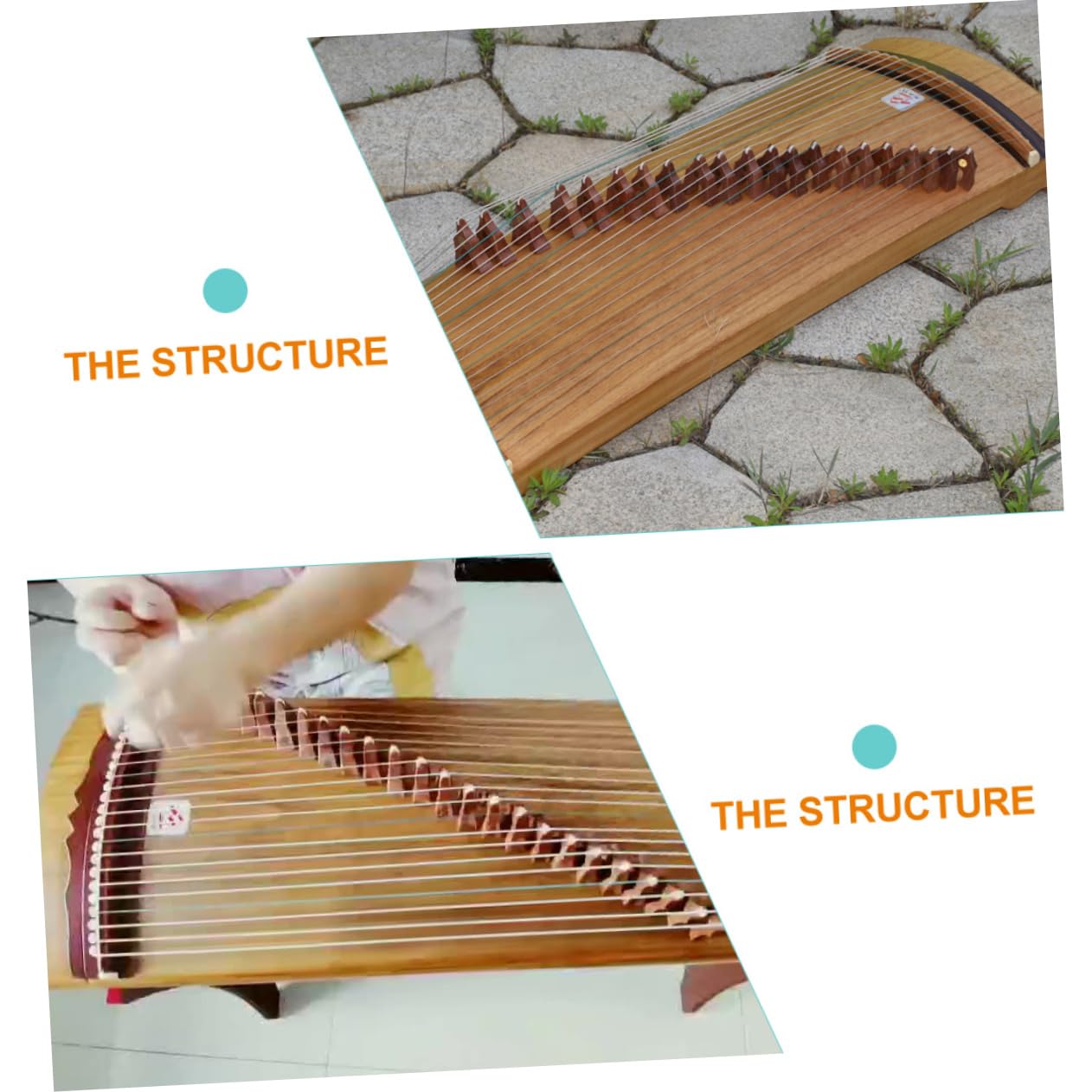 21 Pezzi Ponti Guzheng in Legno di Palissandro Resistenti, Pilastri di Supporto Pratici e Leggeri per Strumenti Musicali, Accessori di Ricambio per Migliorare Timbro