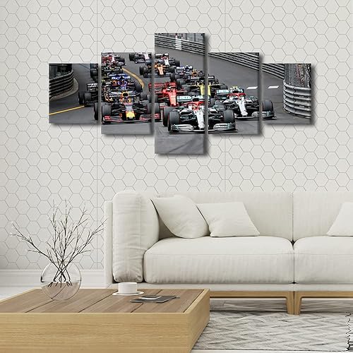 Miniatura 4 de Decoración rústica para el hogar con autos de carreras, decoraciones para la casa para la sala de estar, arte de pared, pinturas, imágenes de autos