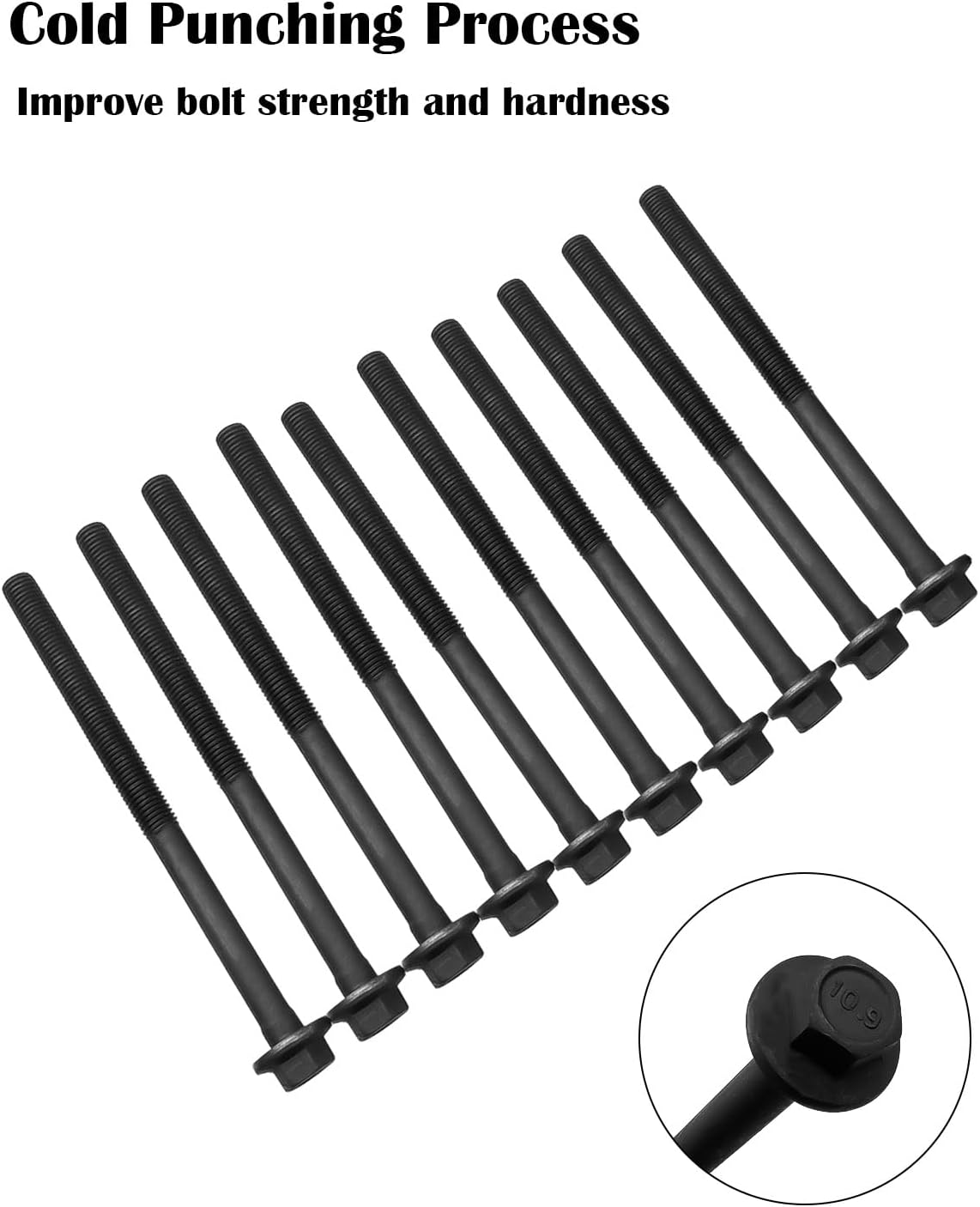 Cylinder Head Bolt Set Fits for Chevrolet Buick Pontiac Saturn GMC Oldsmobile 2.0L 2.2L 2.4L 2002-2010 ES72196