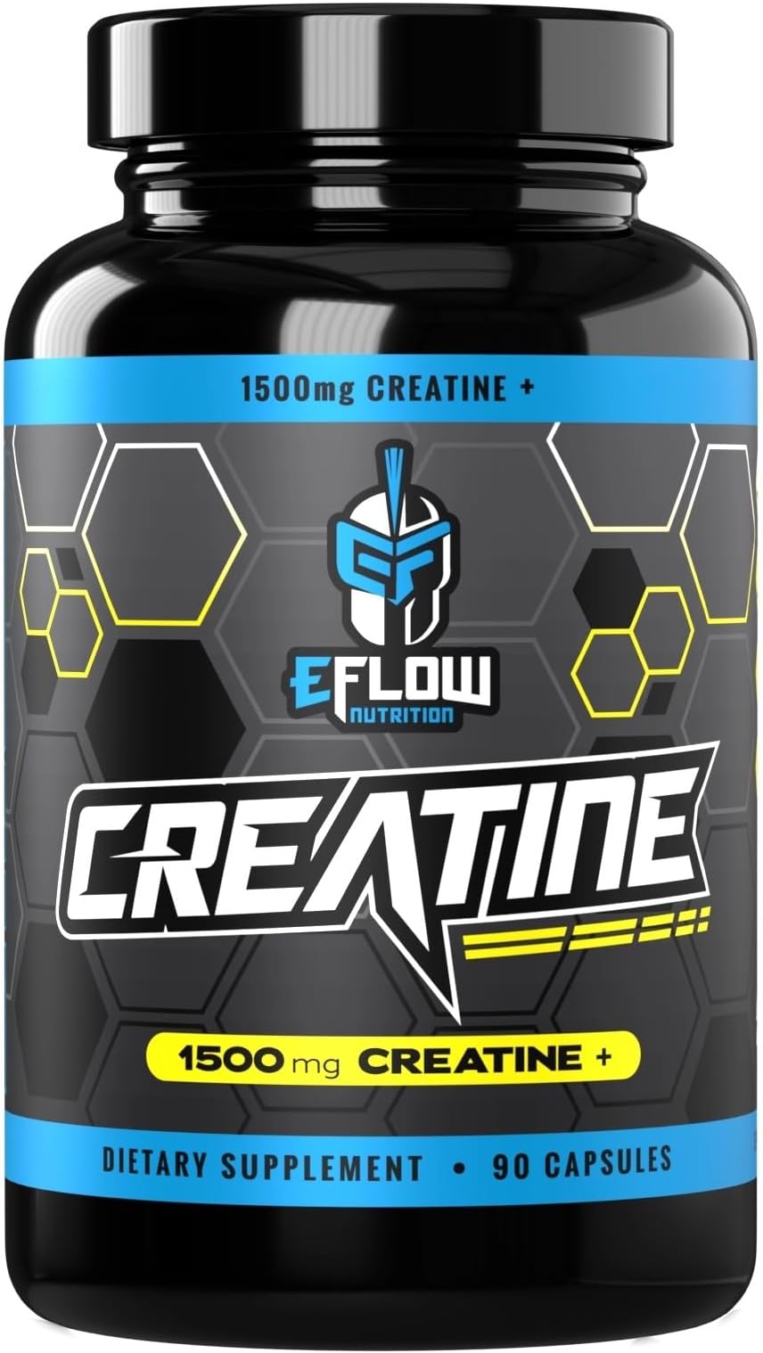 eFlow Creatine Capsules, HCL Creatine Pills - Creatine Supplement for Men & W...