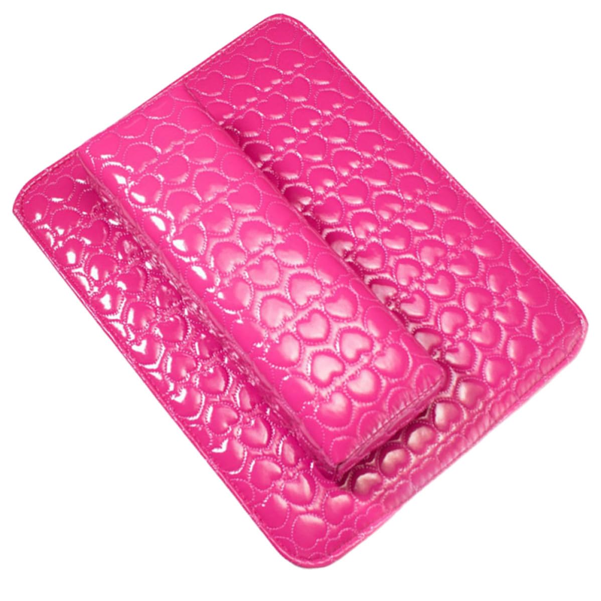 Manicure Comfortable Cushion Rest Hand and Art Pattern Pu Heart with Leather Sponge Support and Easy to Wipe, for Nail Salon Decoration