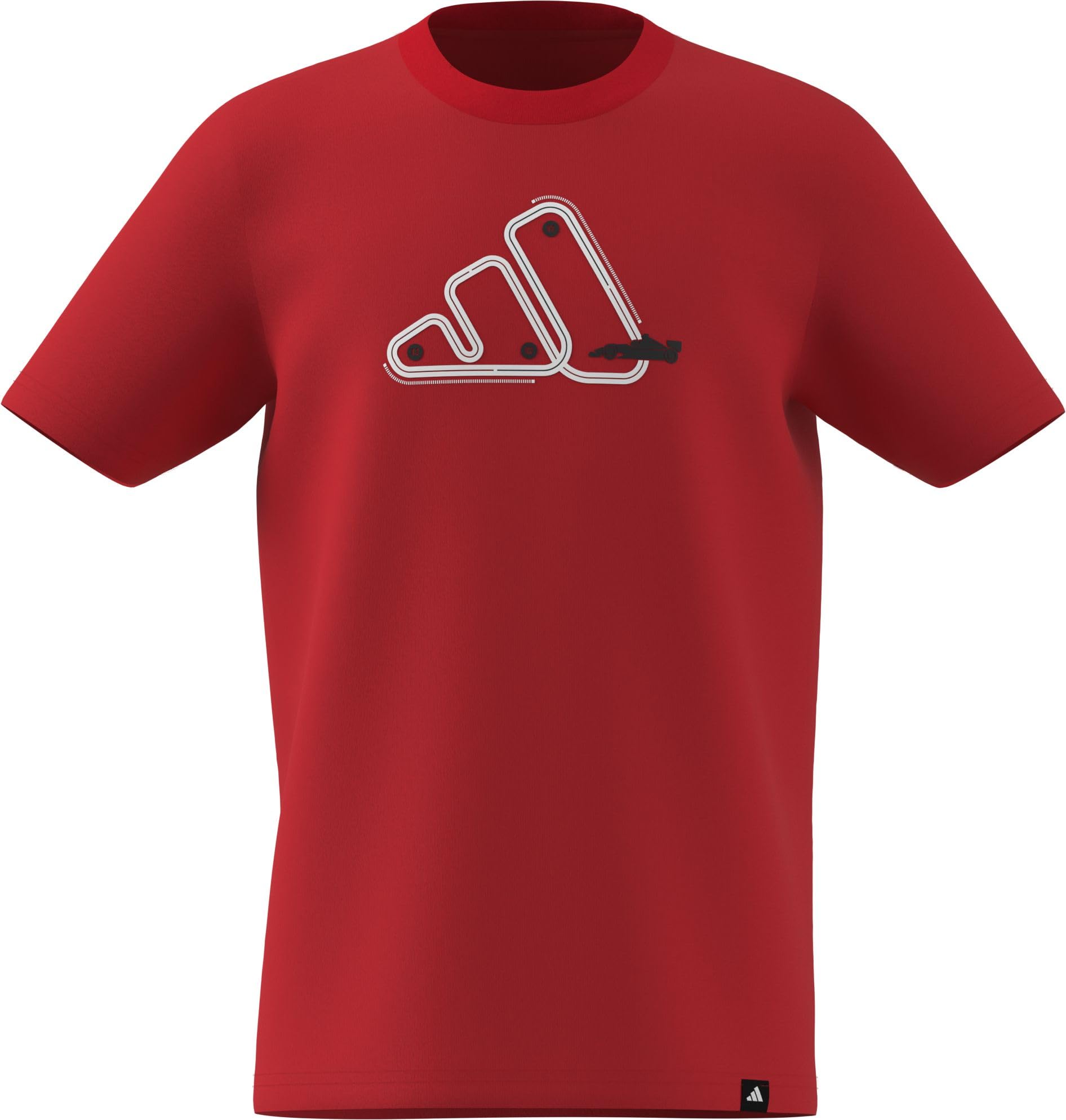 Adidas  Kids Red Logo T Shirt  in Size 7 - 8 Years, Sports Direct