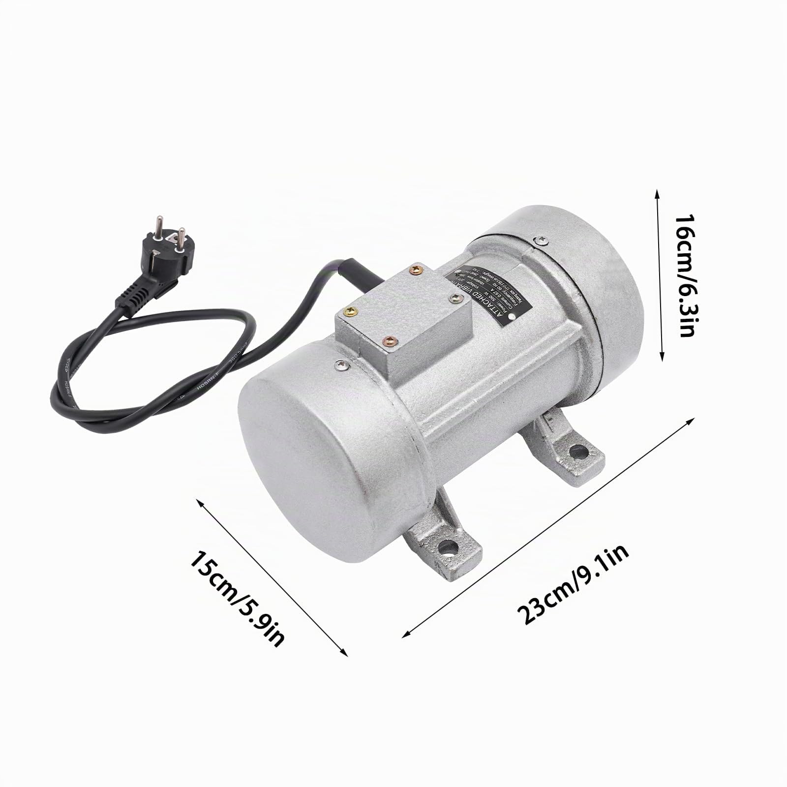 Vibrationsmotor 550W, Betonrüttler 230V – Hochleistungs Betonverdichter & Rüttelplatte mit 2840rpm Für Betonmischer, Bau, Mining, Metallurgy, Coal, Electricity