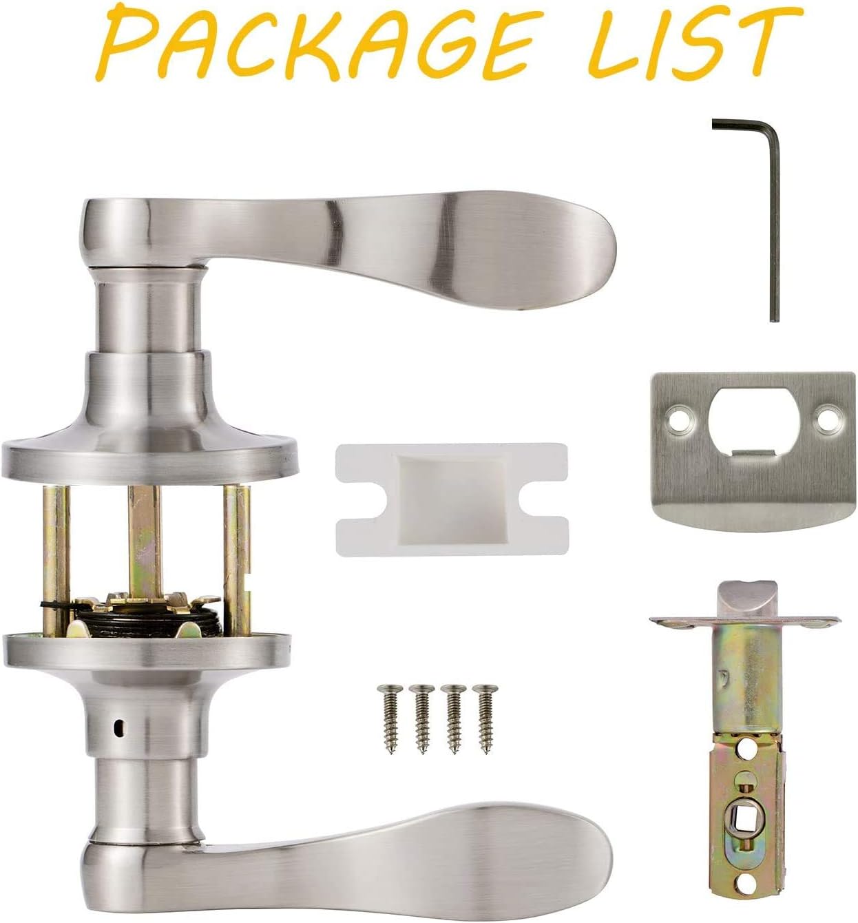 Amazon Crazy 🔥 Deals Door Handles Satin Nickel Door Locks Door Levers Stainless Steel (3 Pack, Passage(Keyless)-Hallway/Closet Interior Doors) Crazy Deals Door Handles Satin Nickel Door Locks Door Levers Stainless Steel (3 Pack, Passage(Keyless)-Hallway/Closet Interior Doors)