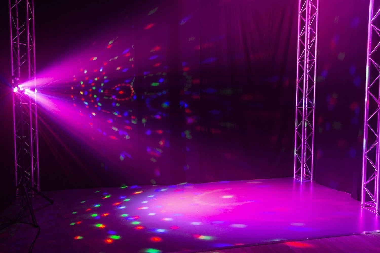 MAX Partybar 1 - DJ Lichtanlage mit Stativ | Discolicht Partylicht Musikgesteuert | 2x RGBW Spot & 2x Jellymoon Effektstrahler | LED Bar DMX, Automatik & Sound Modus für DJ, Bühne & Party Beleuchtung