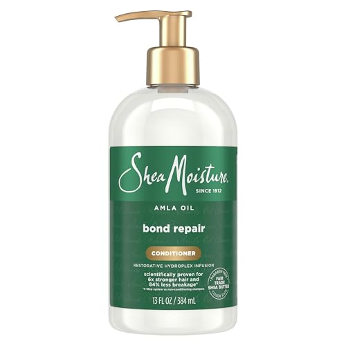 Image of SheaMoisture Bond Repair Conditioner Amla Oil Strengthens and Repairs Hair Bonds with Hydroplex Technology and Amla Oil For Less Breakage with Restorative HydroPlex Infusion 13fl oz