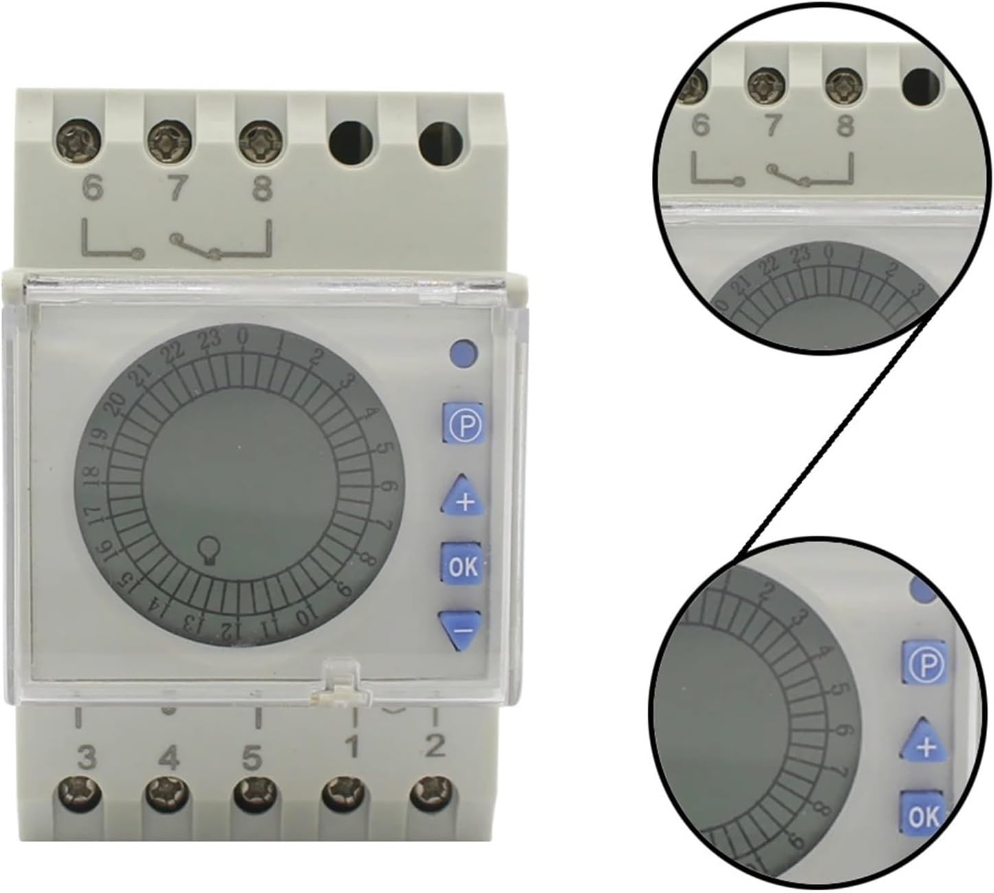 MT191 16A 220VAC 50/60Hz DIN Rail Digital Timer Switch Weekly Timer with Transparent Cover